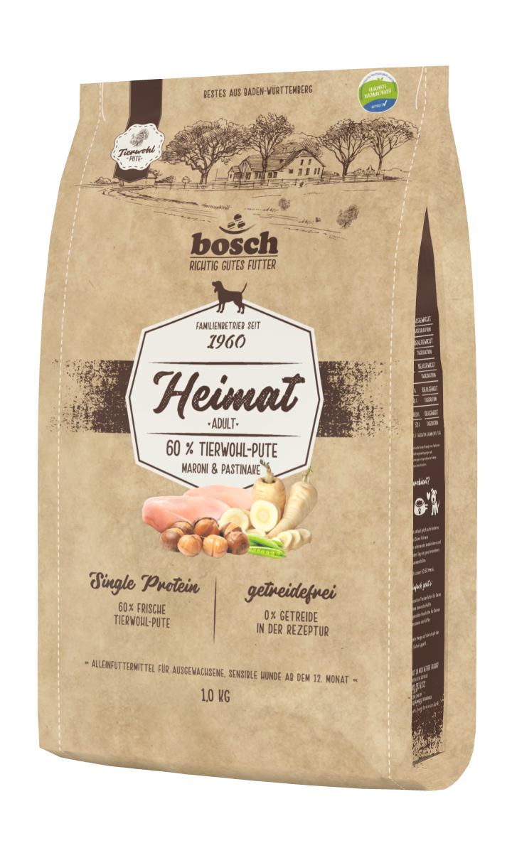 bosch Hunde-Trockenfutter Heimat Adult Tierwohl-Pute